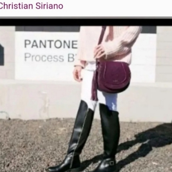 *NWOT* CHRISTIAN SIRIANO KNEE HIGH WINTER LEATHER BOOTS! - Picture 1 of 6